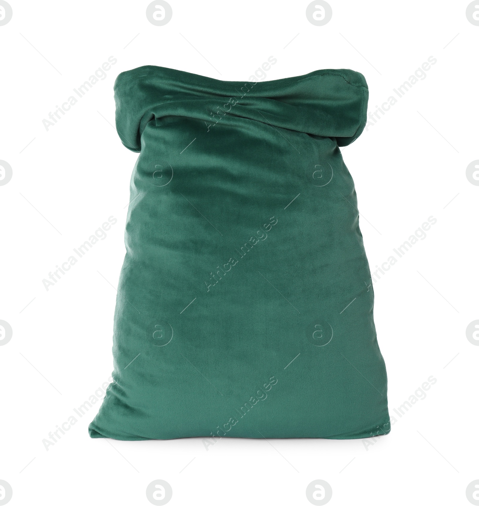 Photo of Green Santa Claus bag isolated on white