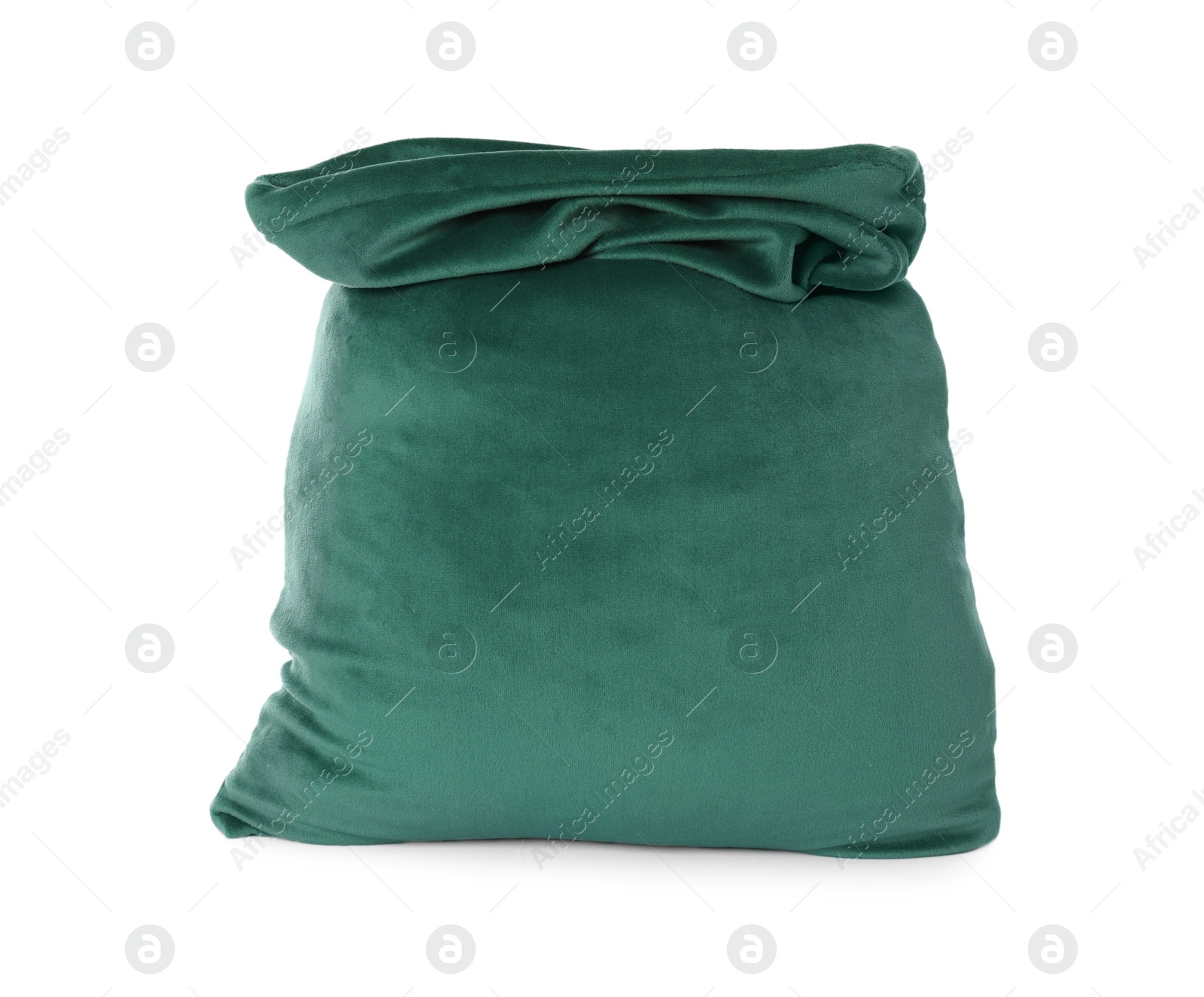 Photo of Green Santa Claus bag isolated on white