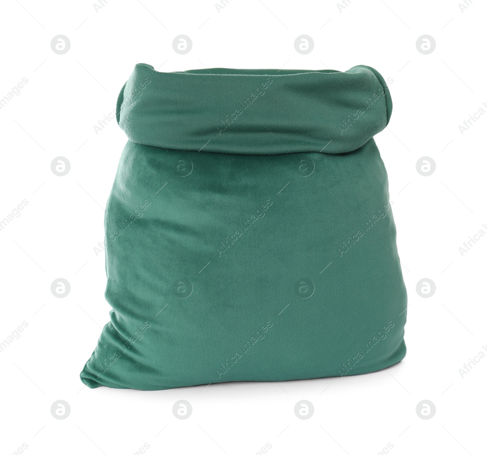 Photo of Green Santa Claus bag isolated on white