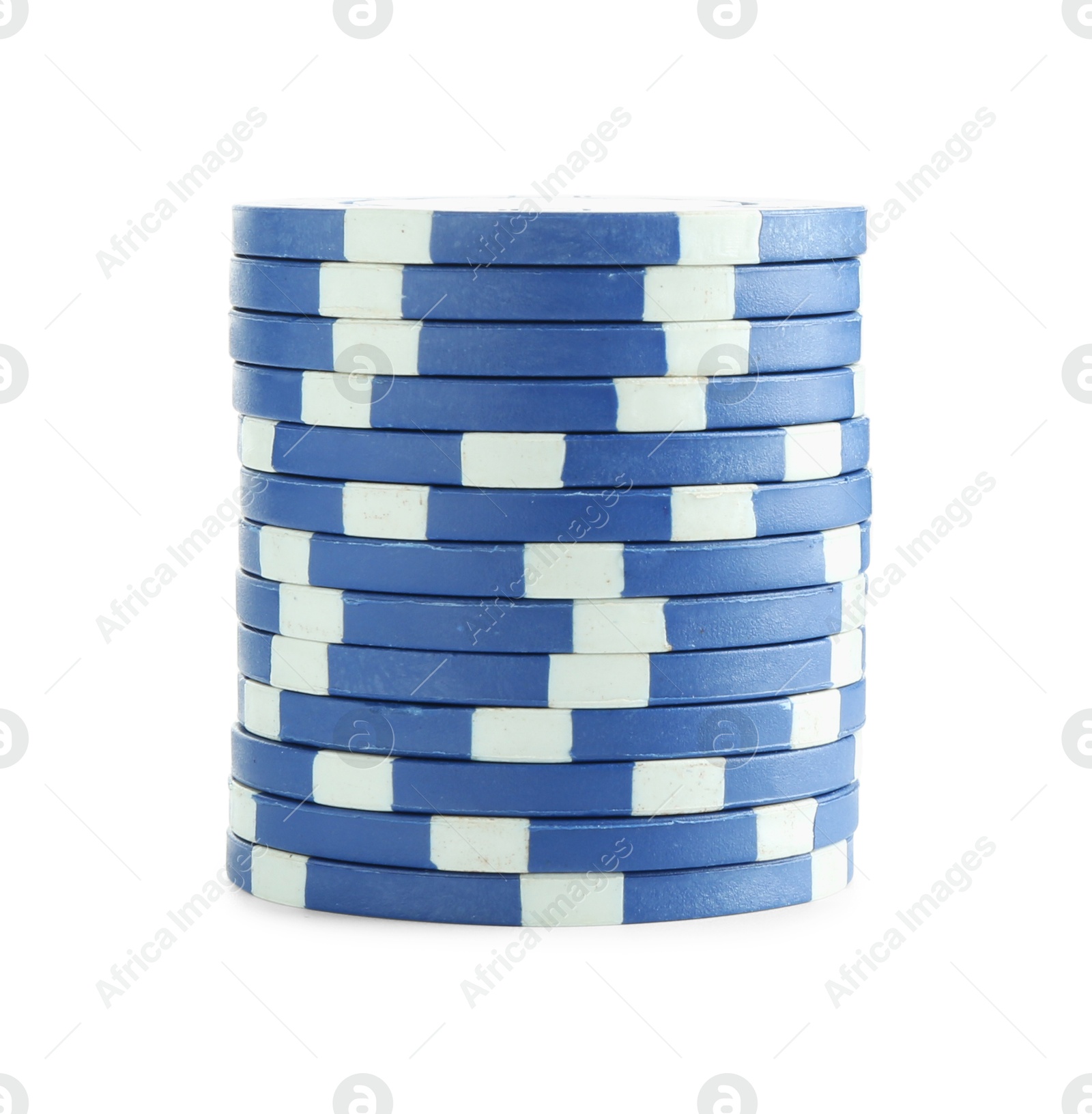 Photo of Poker game. Casino chips isolated on white