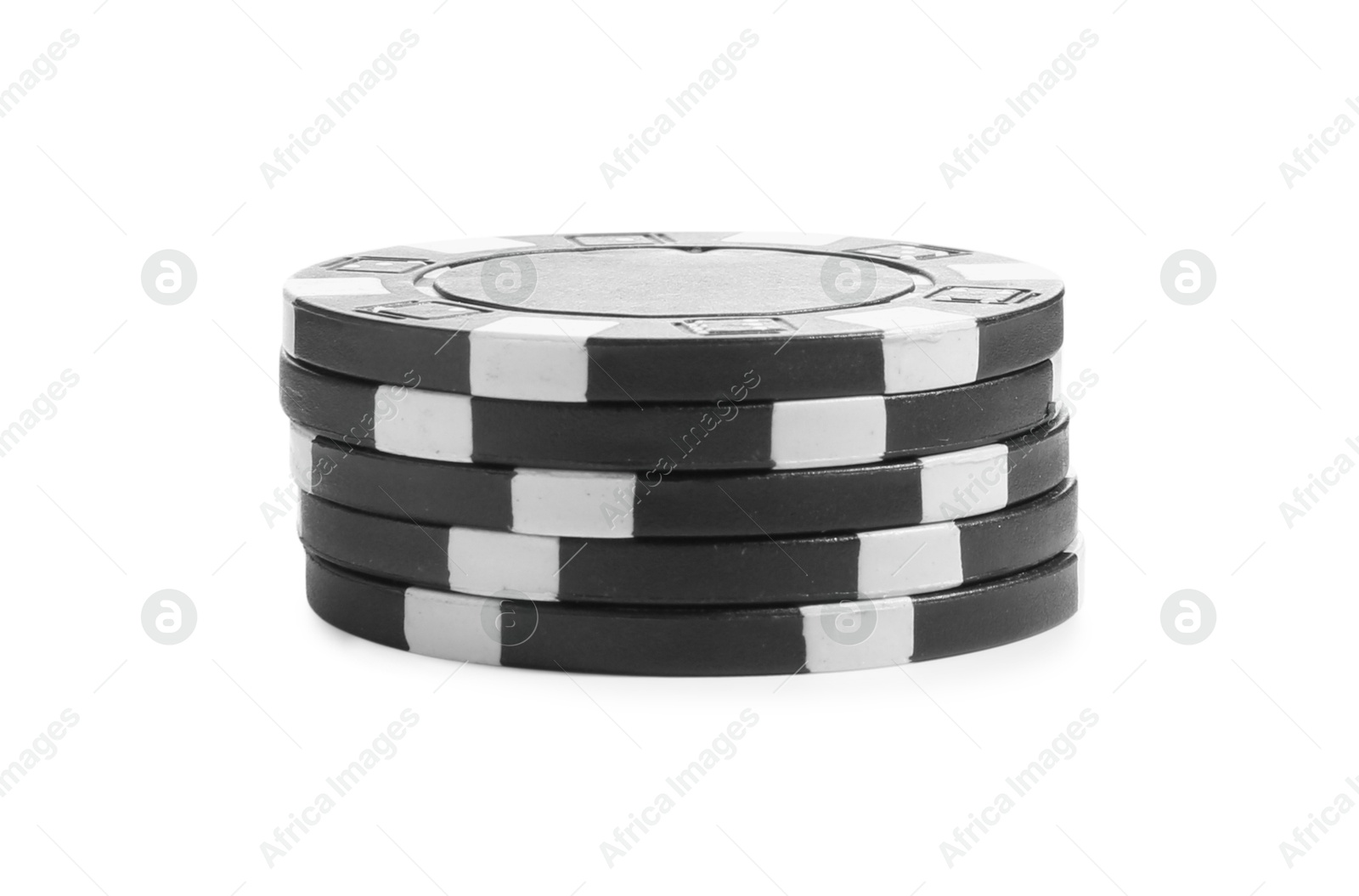 Photo of Poker game. Casino chips isolated on white