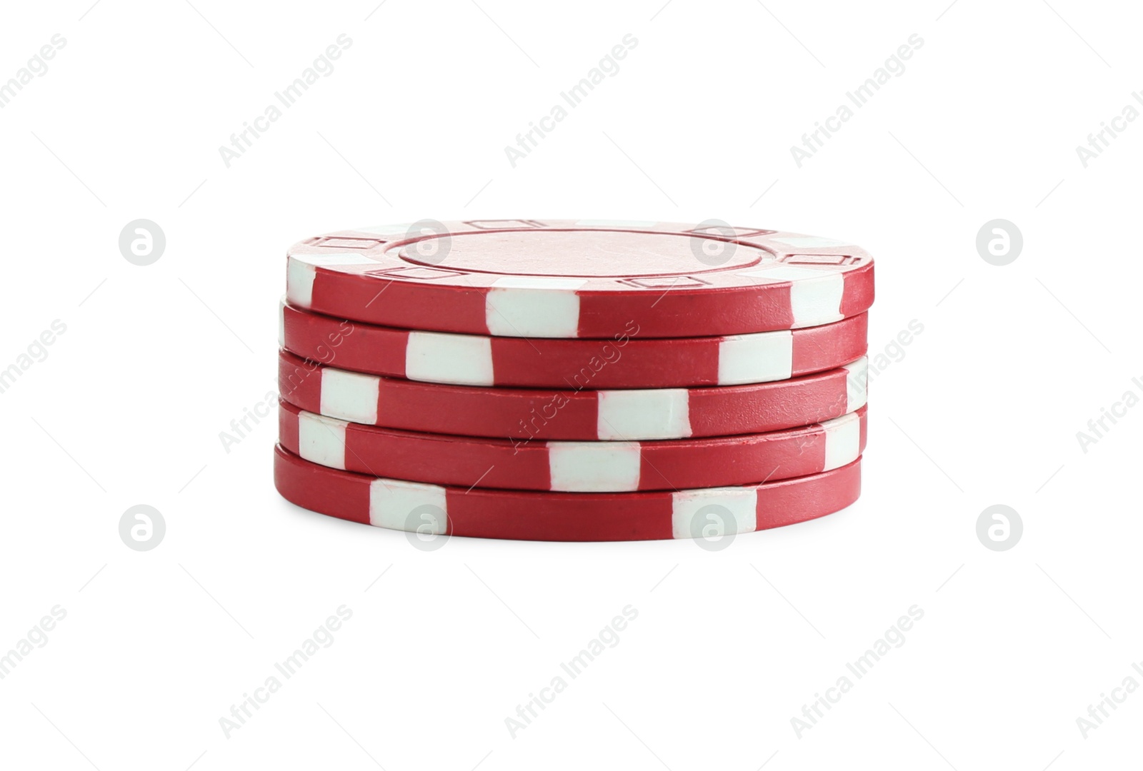 Photo of Poker game. Casino chips isolated on white