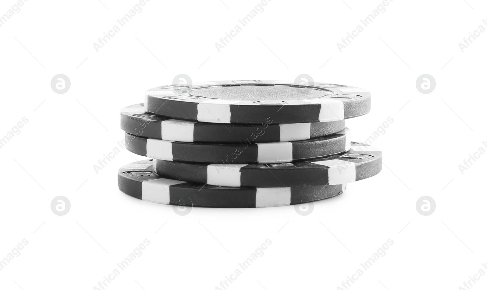 Photo of Poker game. Casino chips isolated on white