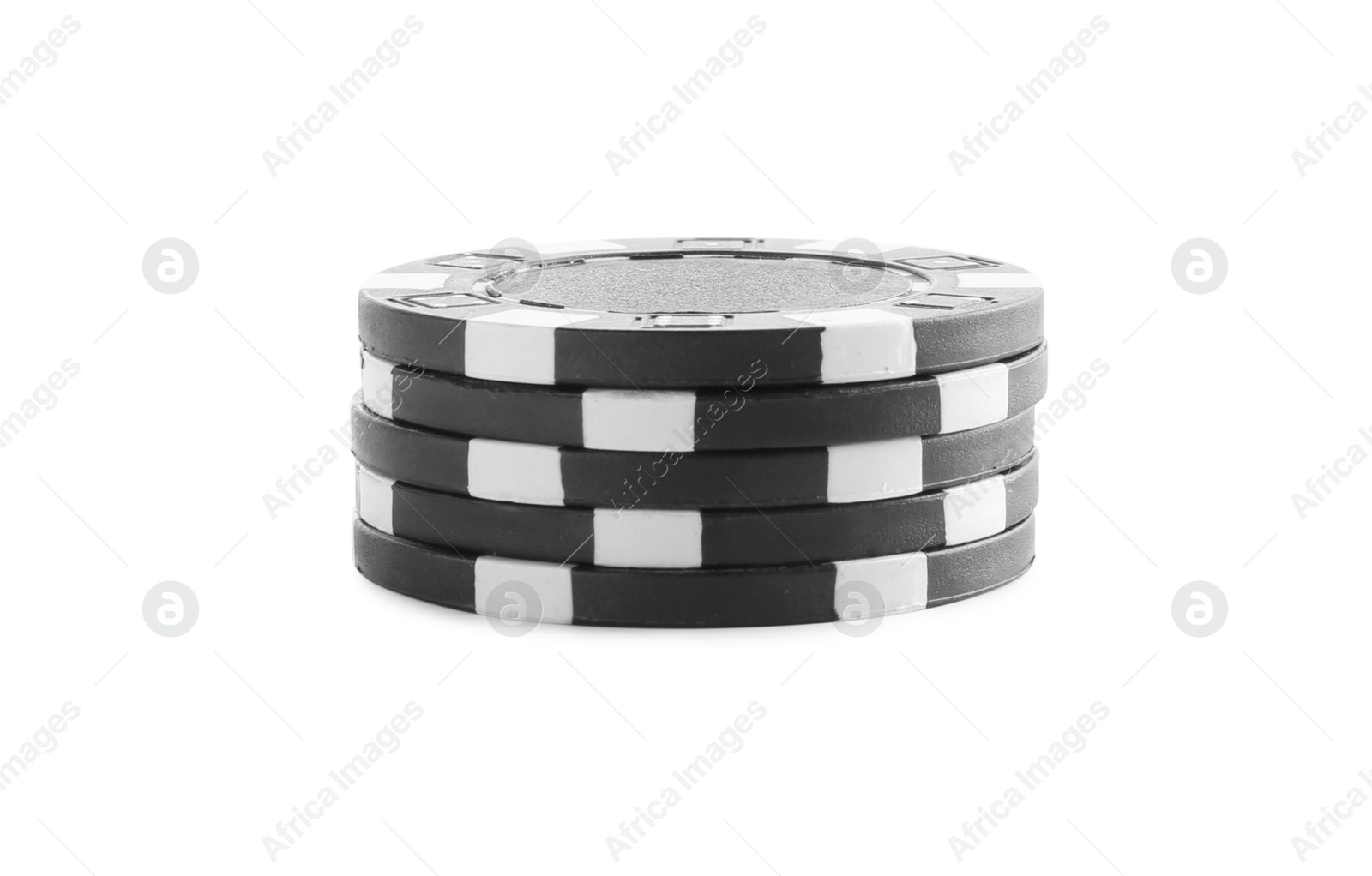 Photo of Poker game. Casino chips isolated on white