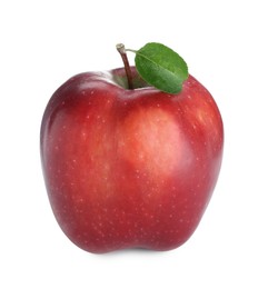 Photo of One fresh red apple isolated on white