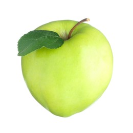 Photo of One fresh green apple isolated on white