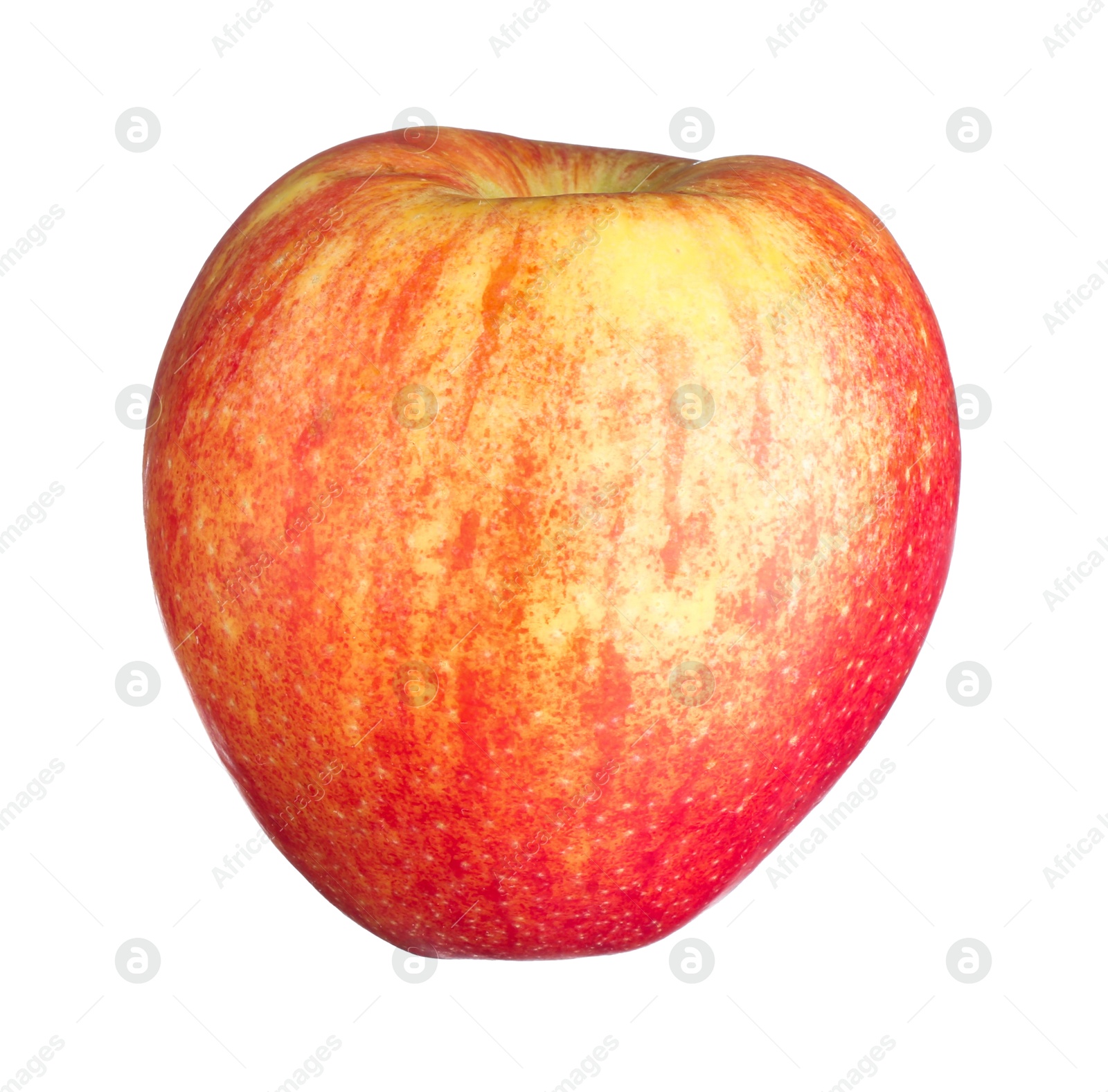 Photo of One fresh red apple isolated on white