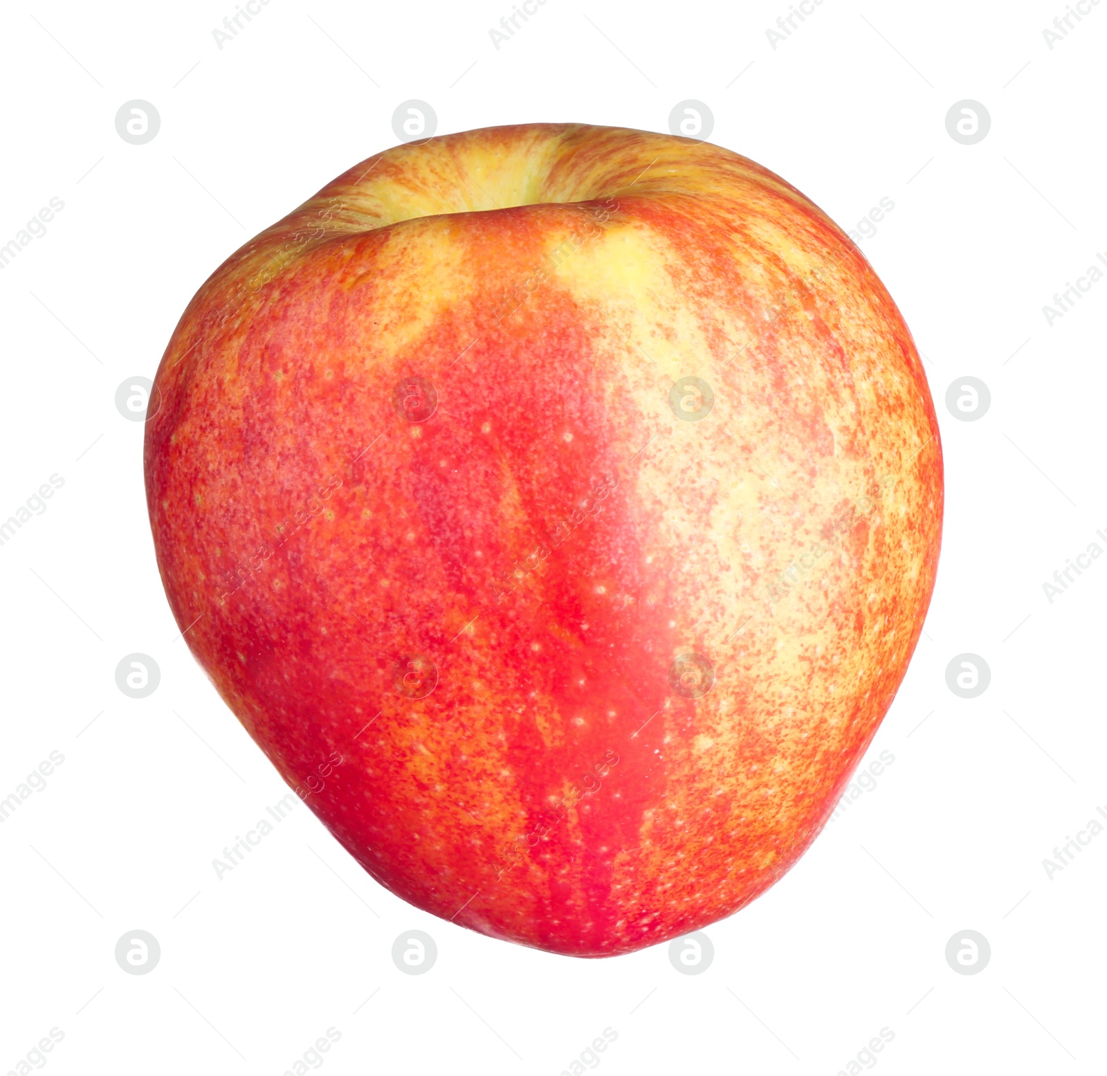 Photo of One fresh red apple isolated on white