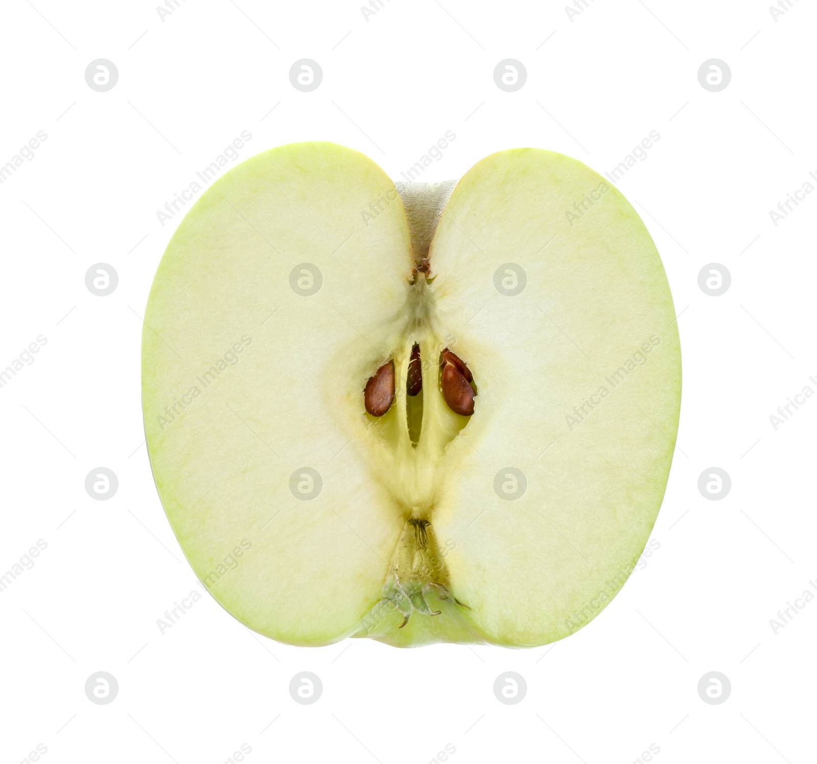 Photo of Half of fresh apple isolated on white