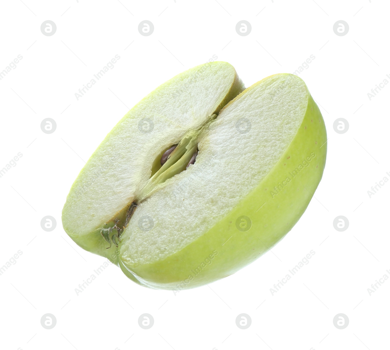 Photo of Half of fresh apple isolated on white