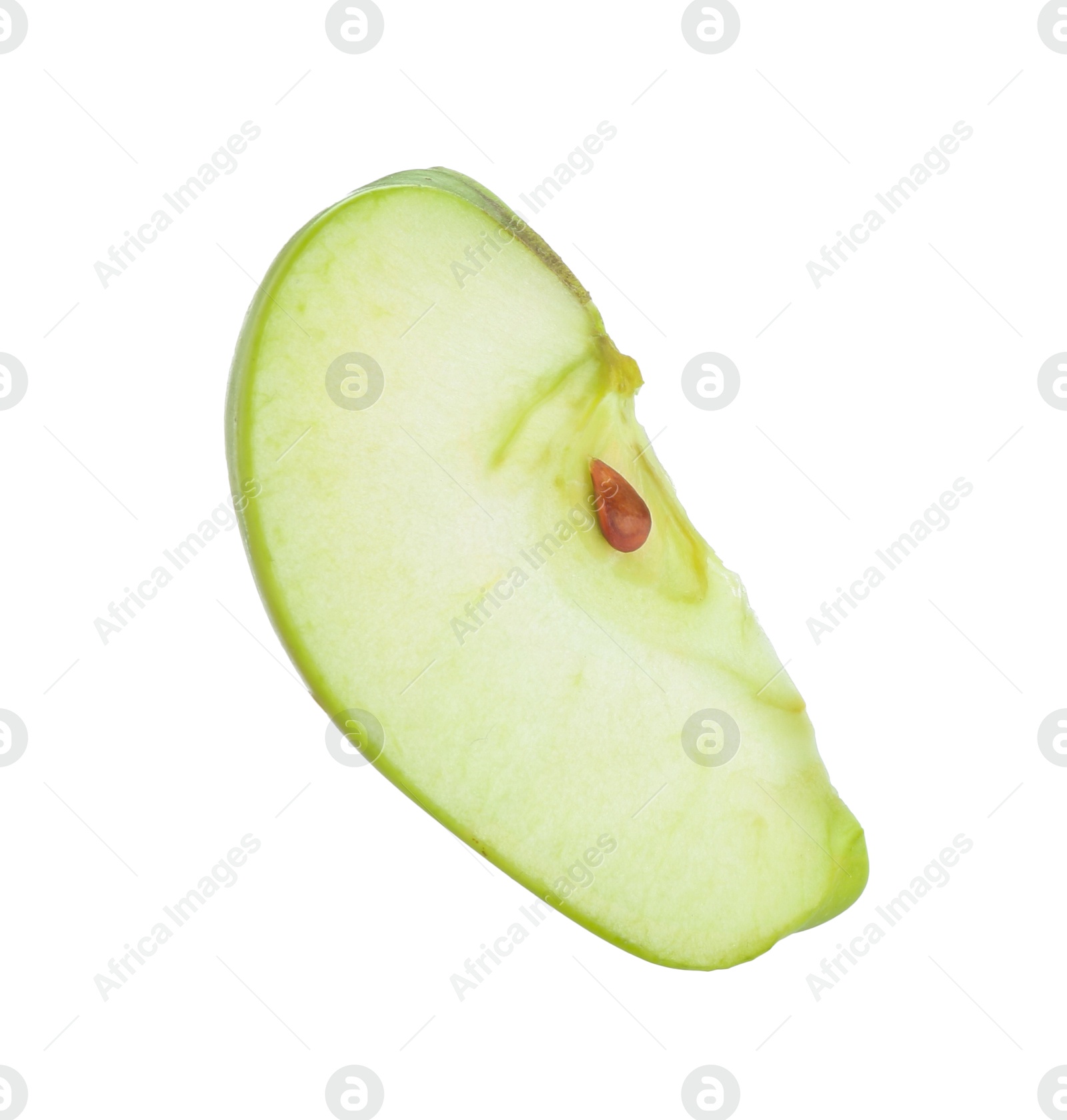 Photo of Slice of fresh apple isolated on white