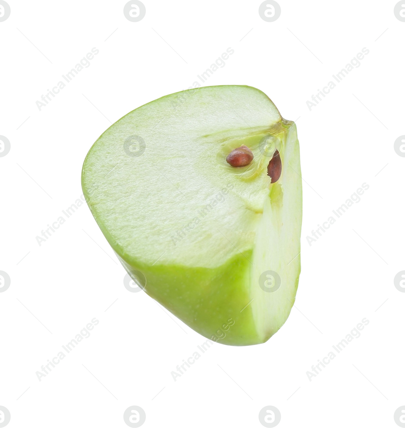 Photo of Slice of fresh apple isolated on white