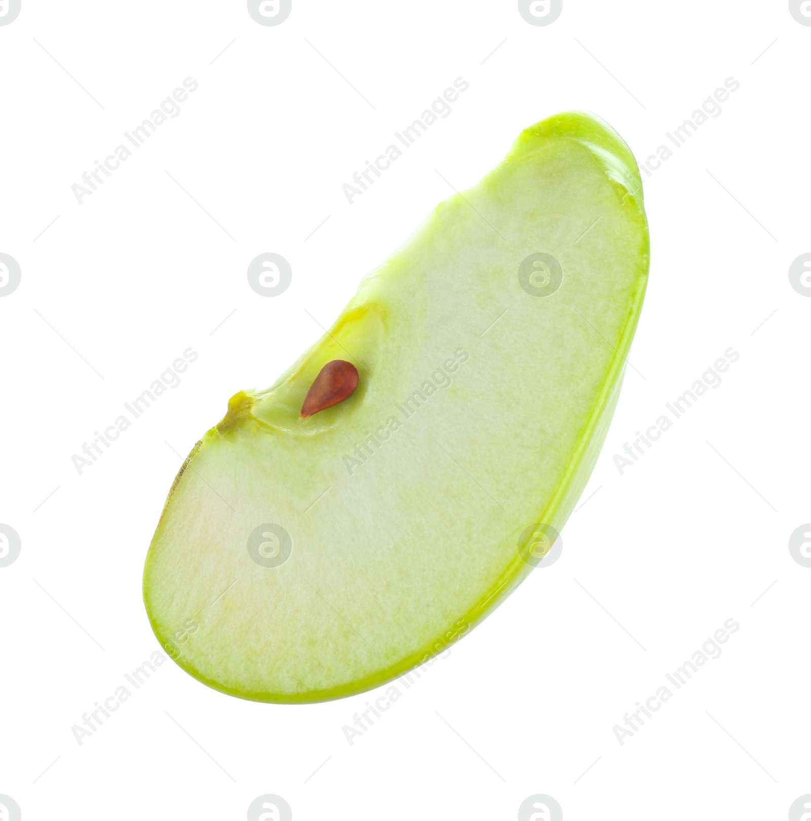 Photo of Slice of fresh apple isolated on white