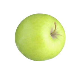 Photo of One fresh green apple isolated on white