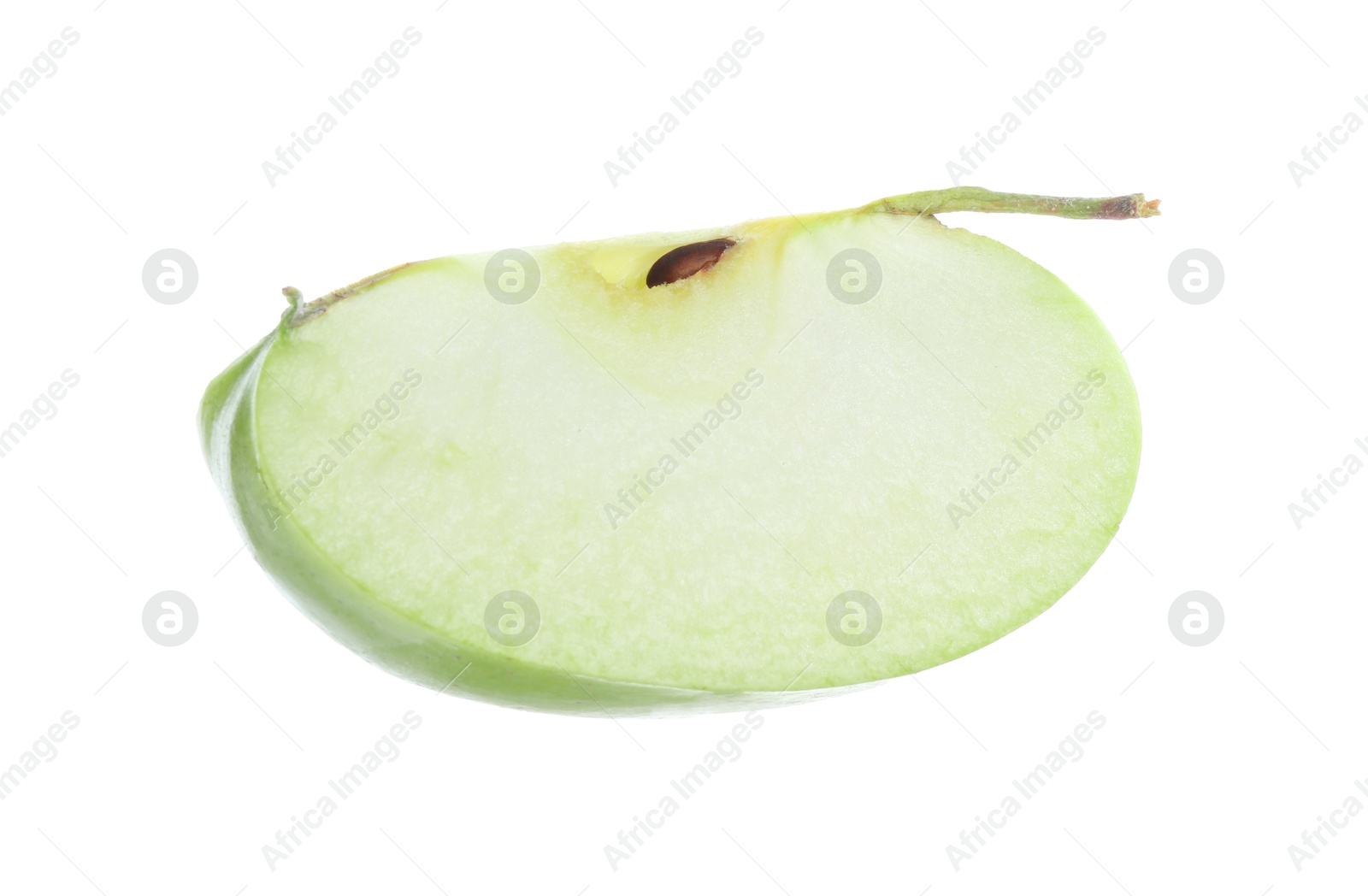 Photo of Slice of fresh ripe apple isolated on white