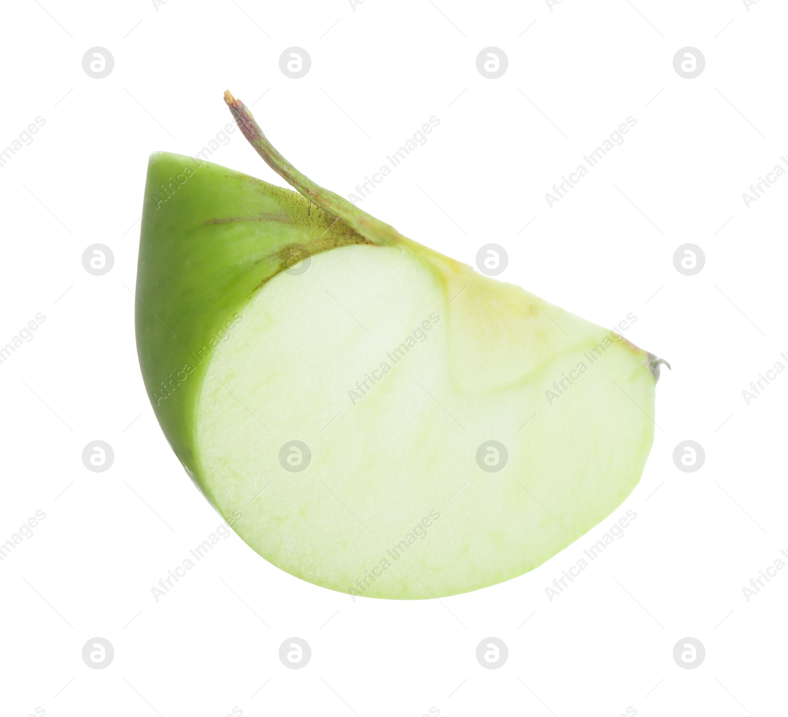 Photo of Slice of fresh ripe apple isolated on white