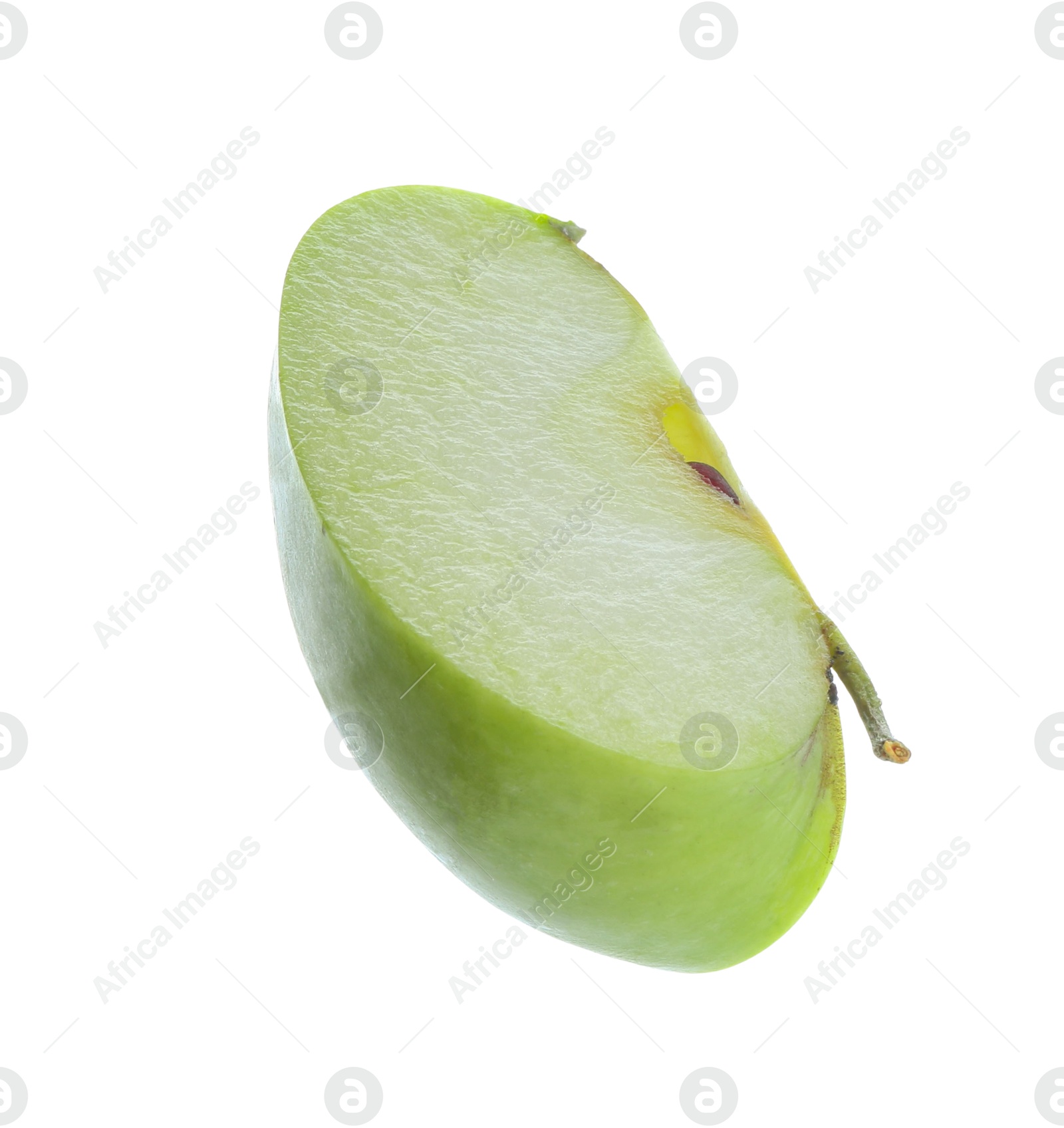 Photo of Slice of fresh ripe apple isolated on white