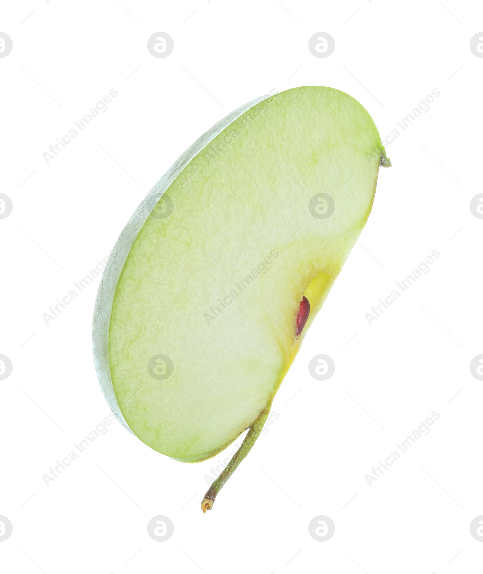 Photo of Slice of fresh ripe apple isolated on white