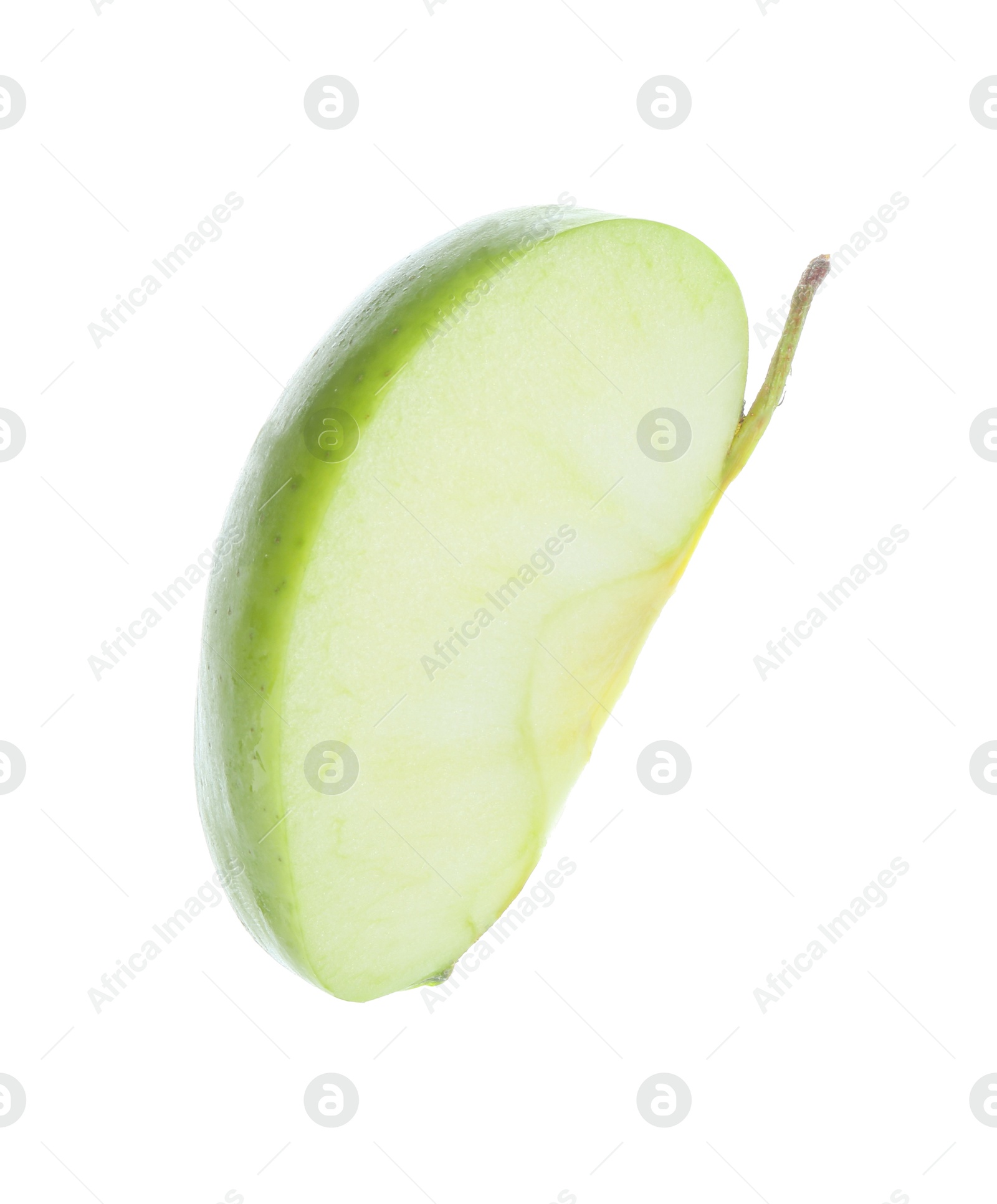 Photo of Slice of fresh ripe apple isolated on white