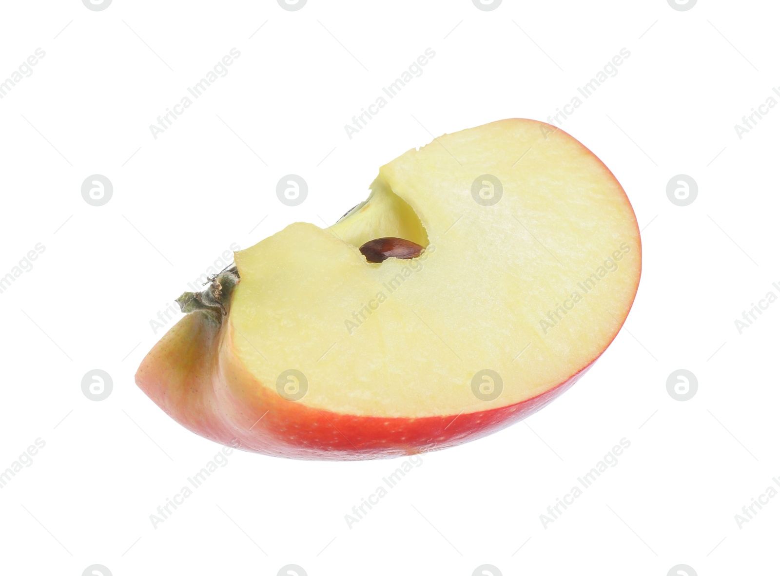 Photo of Slice of fresh ripe apple isolated on white