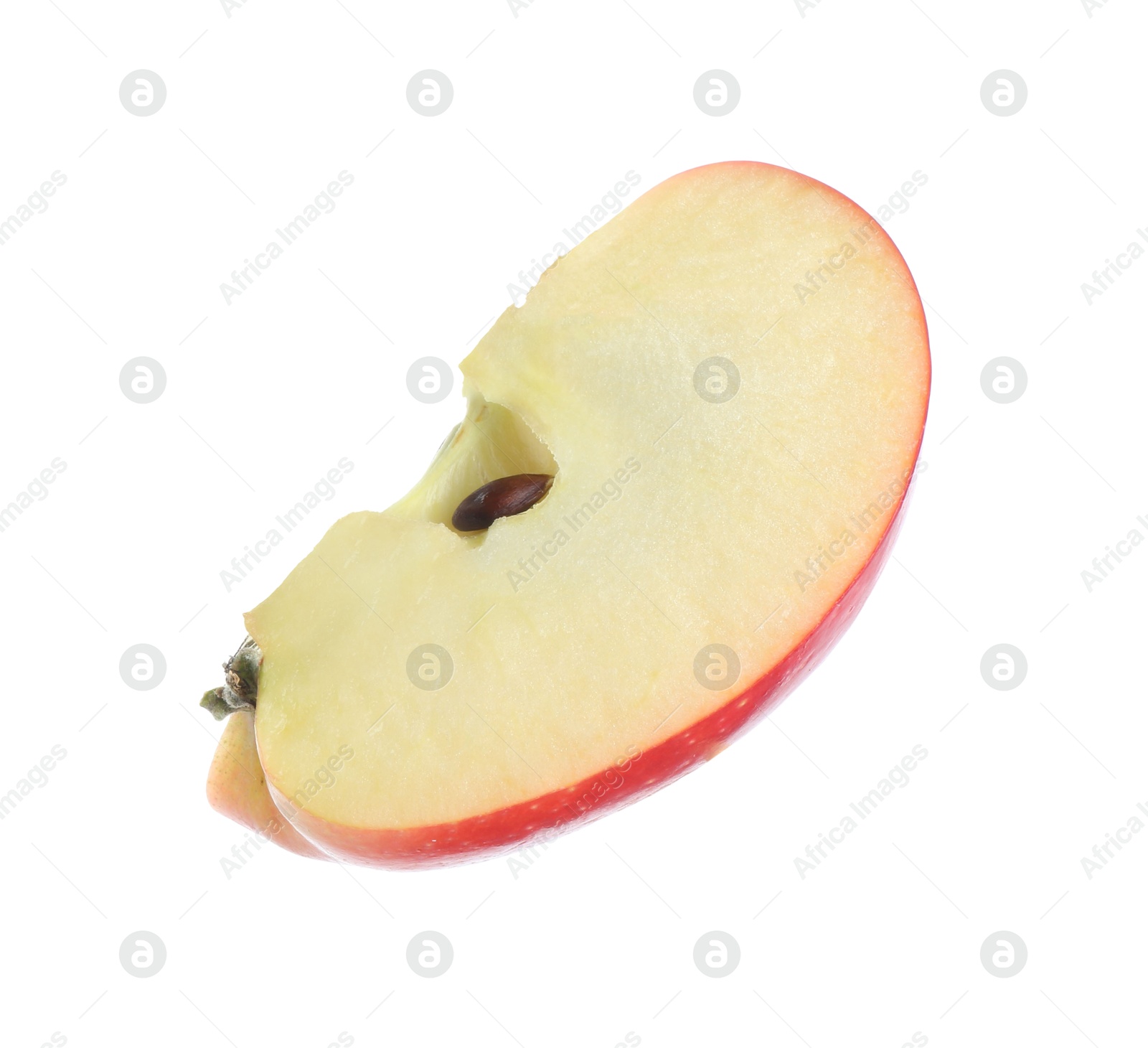 Photo of Slice of fresh ripe apple isolated on white