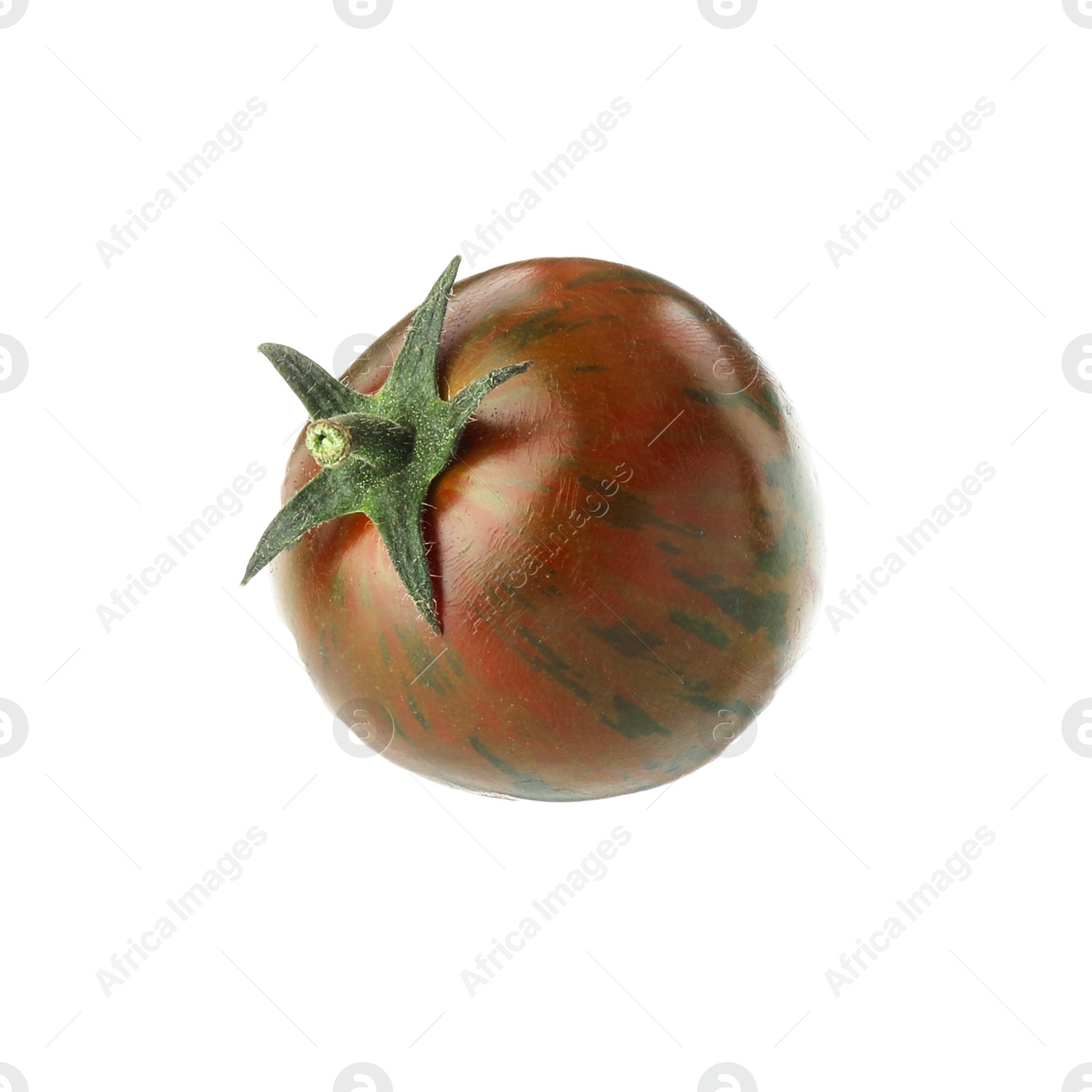 Photo of One fresh ripe tomato isolated on white