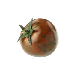 One fresh ripe tomato isolated on white