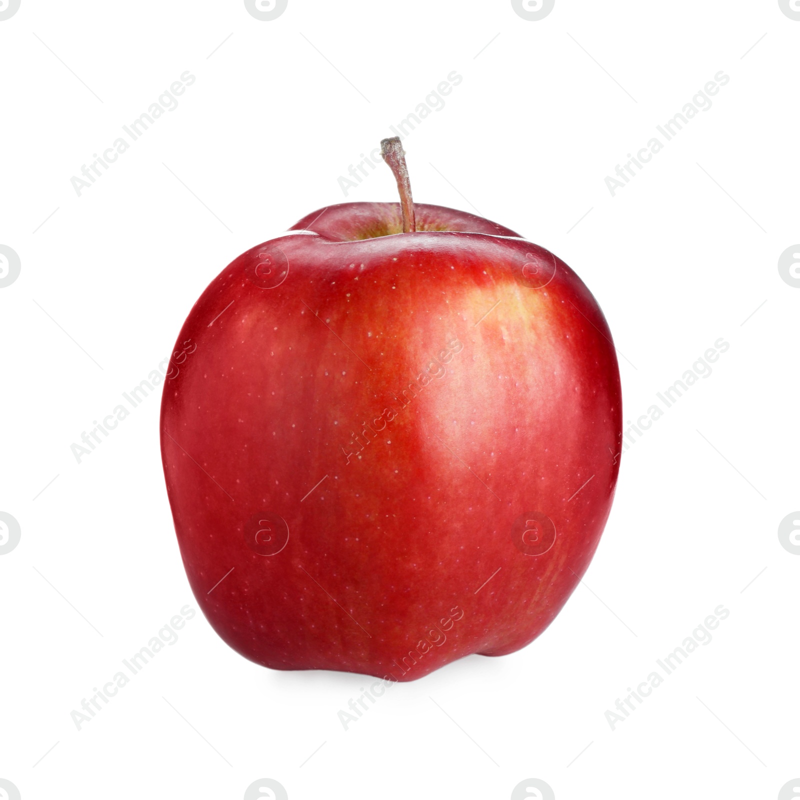 Photo of One fresh red apple isolated on white