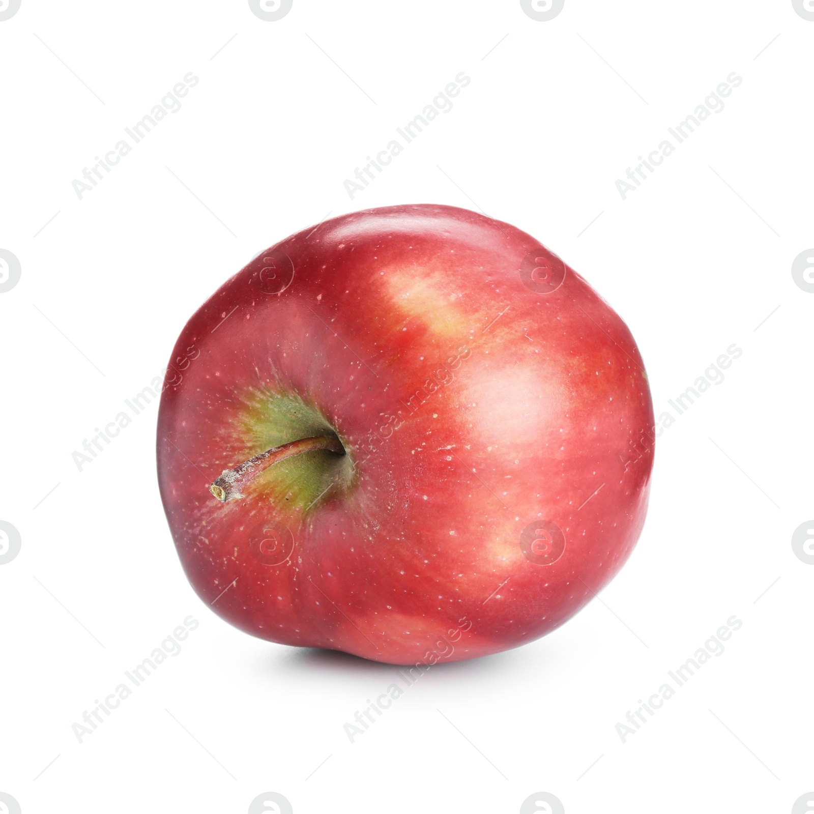 Photo of One fresh red apple isolated on white