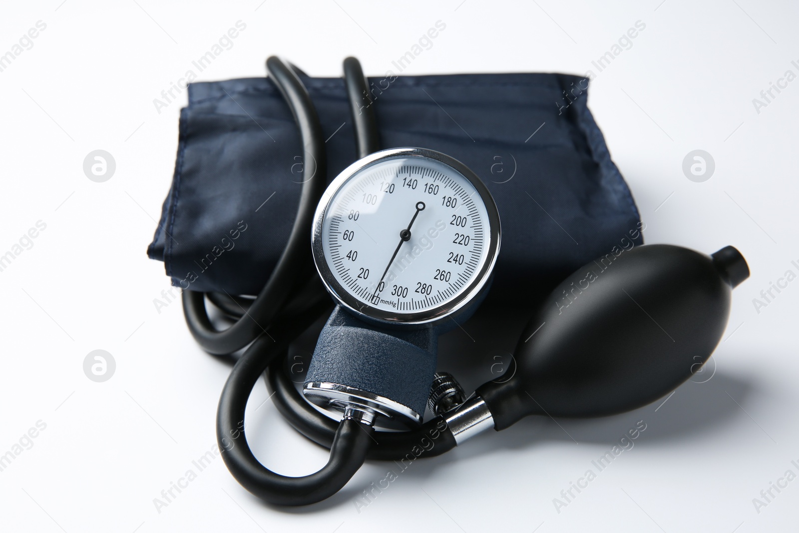 Photo of Blood pressure measuring device on light background