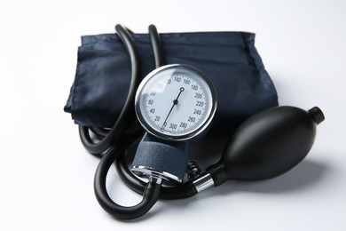 Blood pressure measuring device on light background