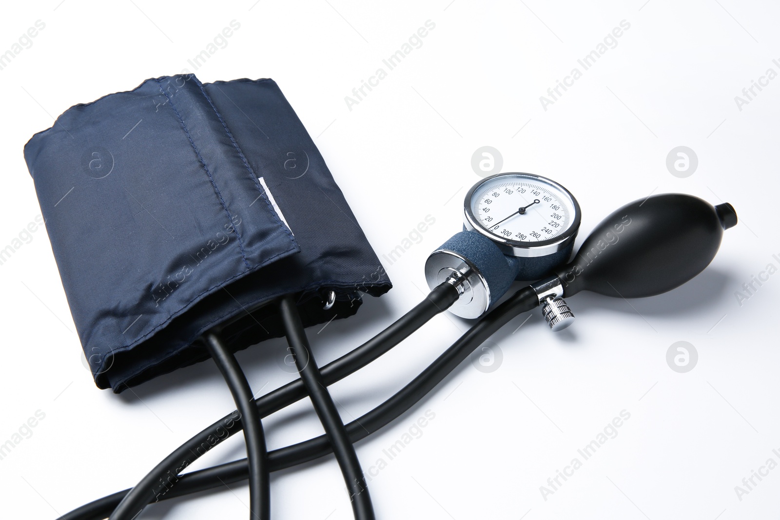 Photo of Blood pressure measuring device on light background