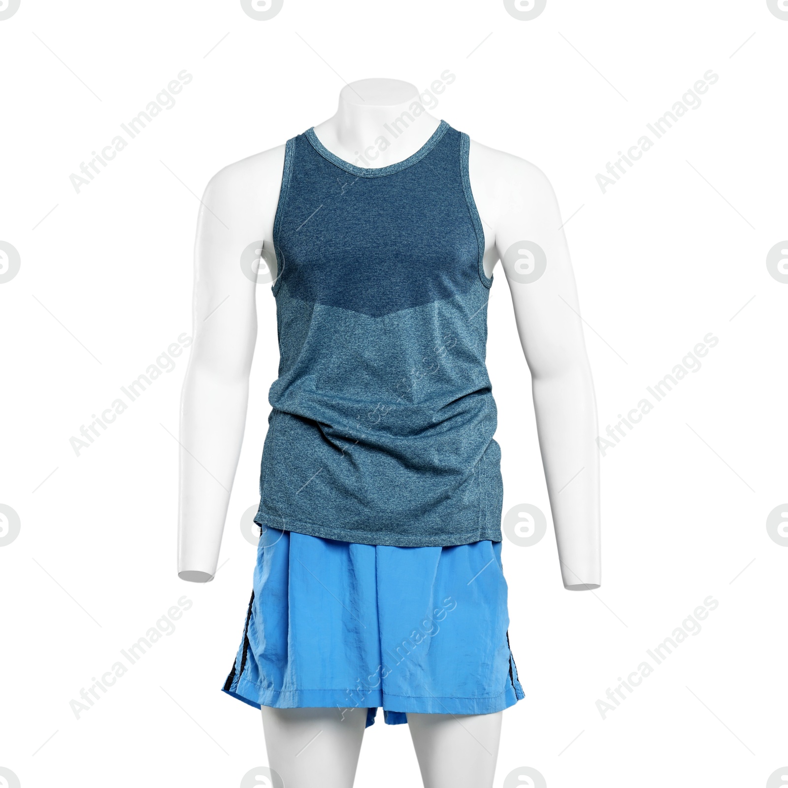 Photo of Male mannequin with stylish sportswear on light background