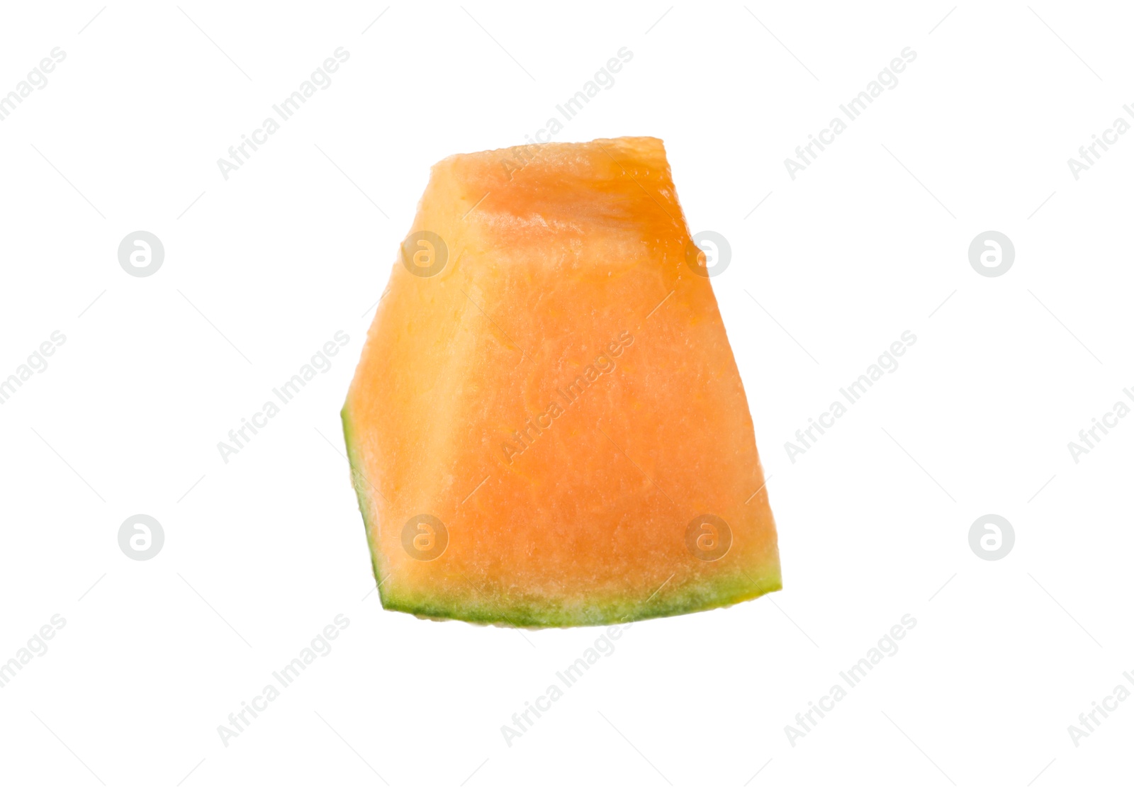 Photo of Piece of Cantaloupe melon isolated on white