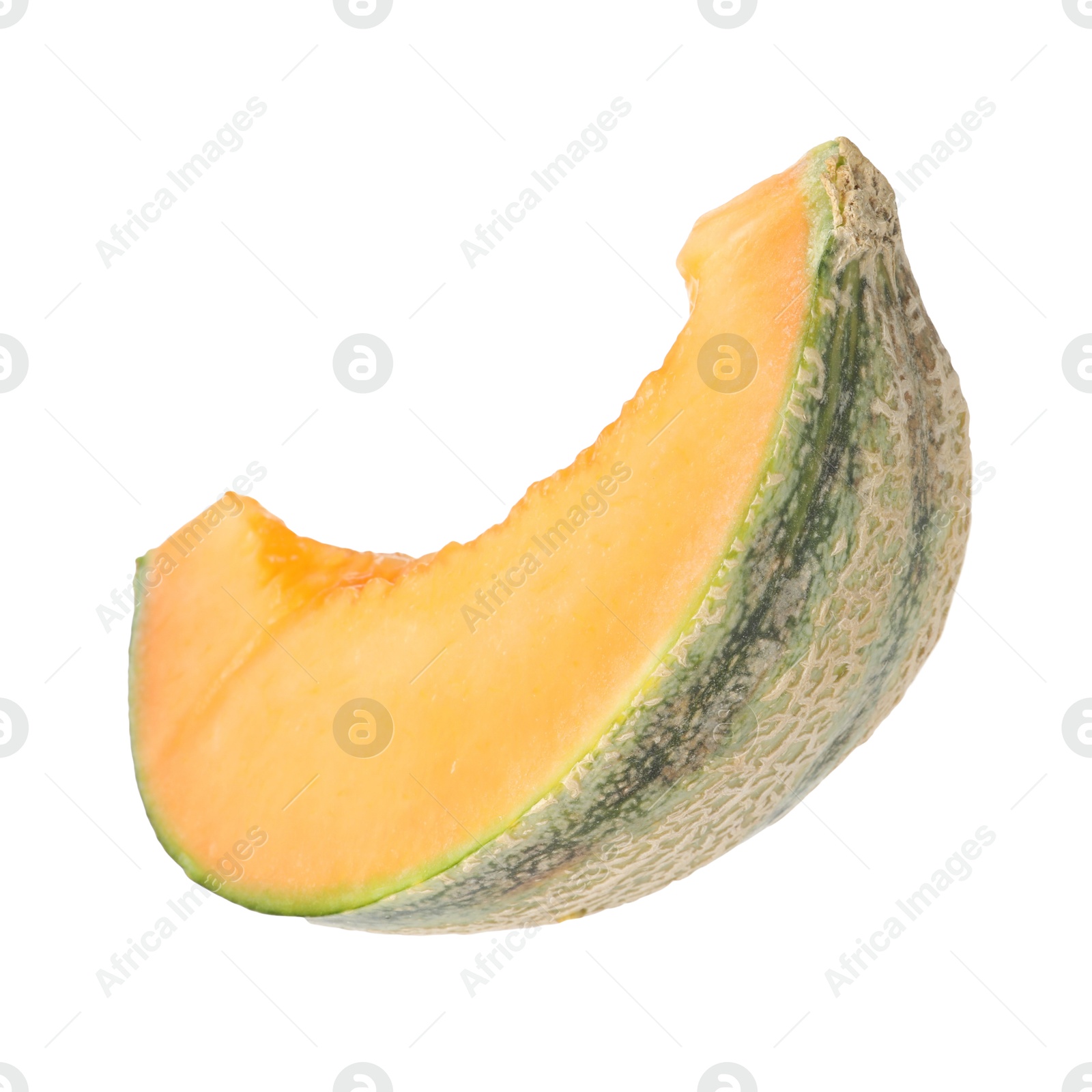 Photo of Piece of Cantaloupe melon isolated on white