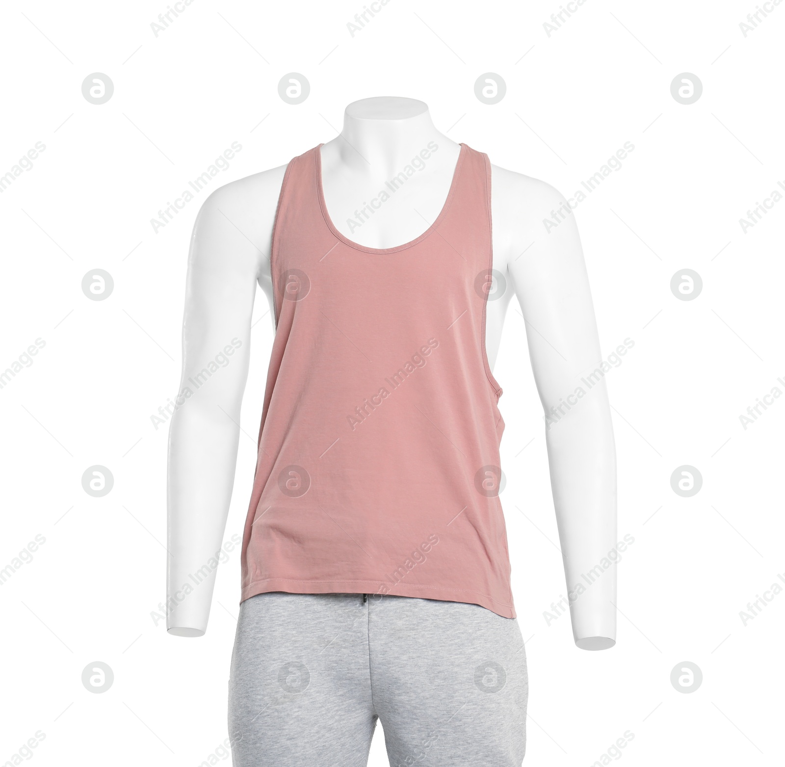 Photo of Male mannequin with stylish sportswear isolated on white