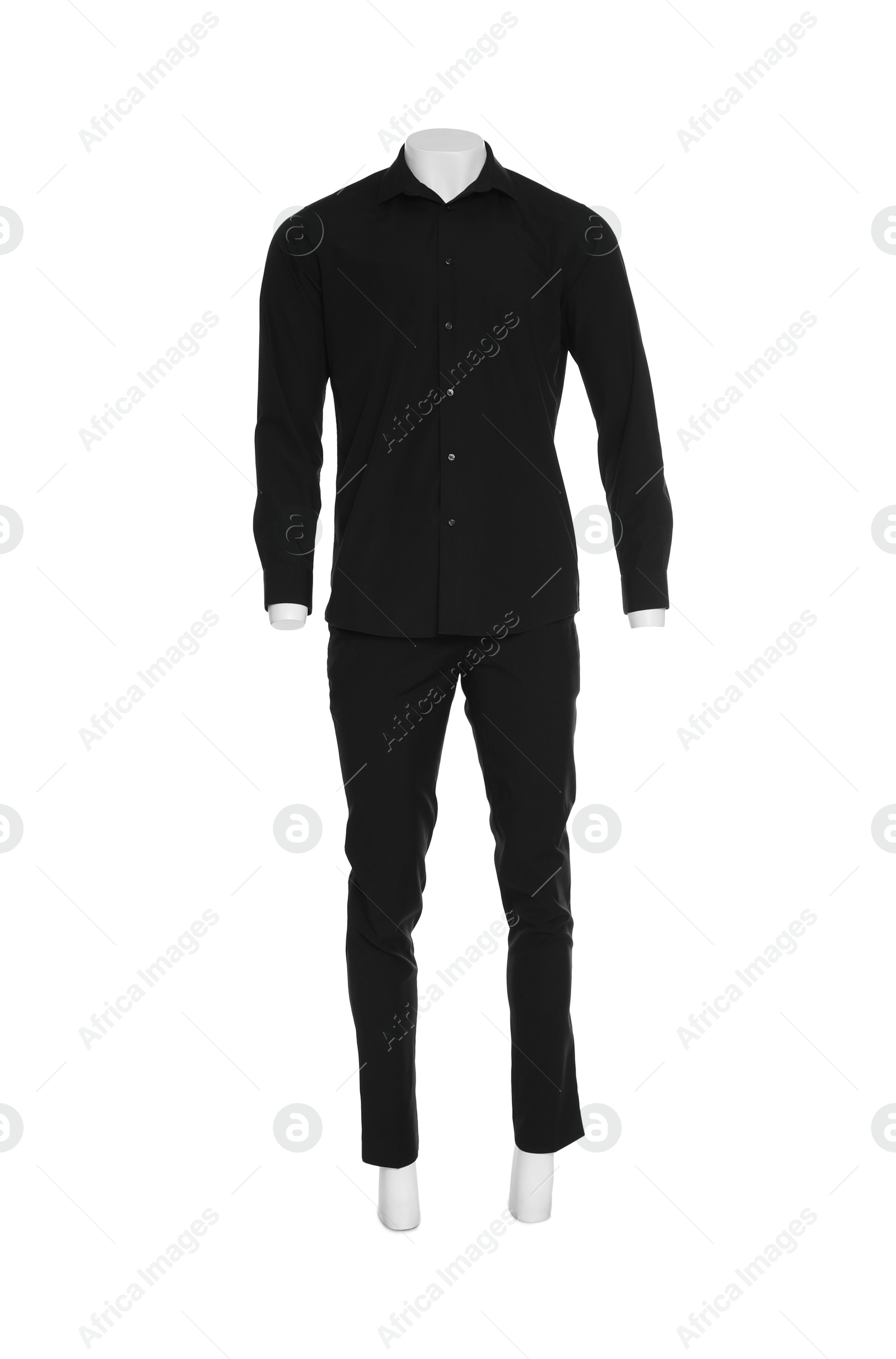 Photo of Male mannequin with stylish outfit isolated on white