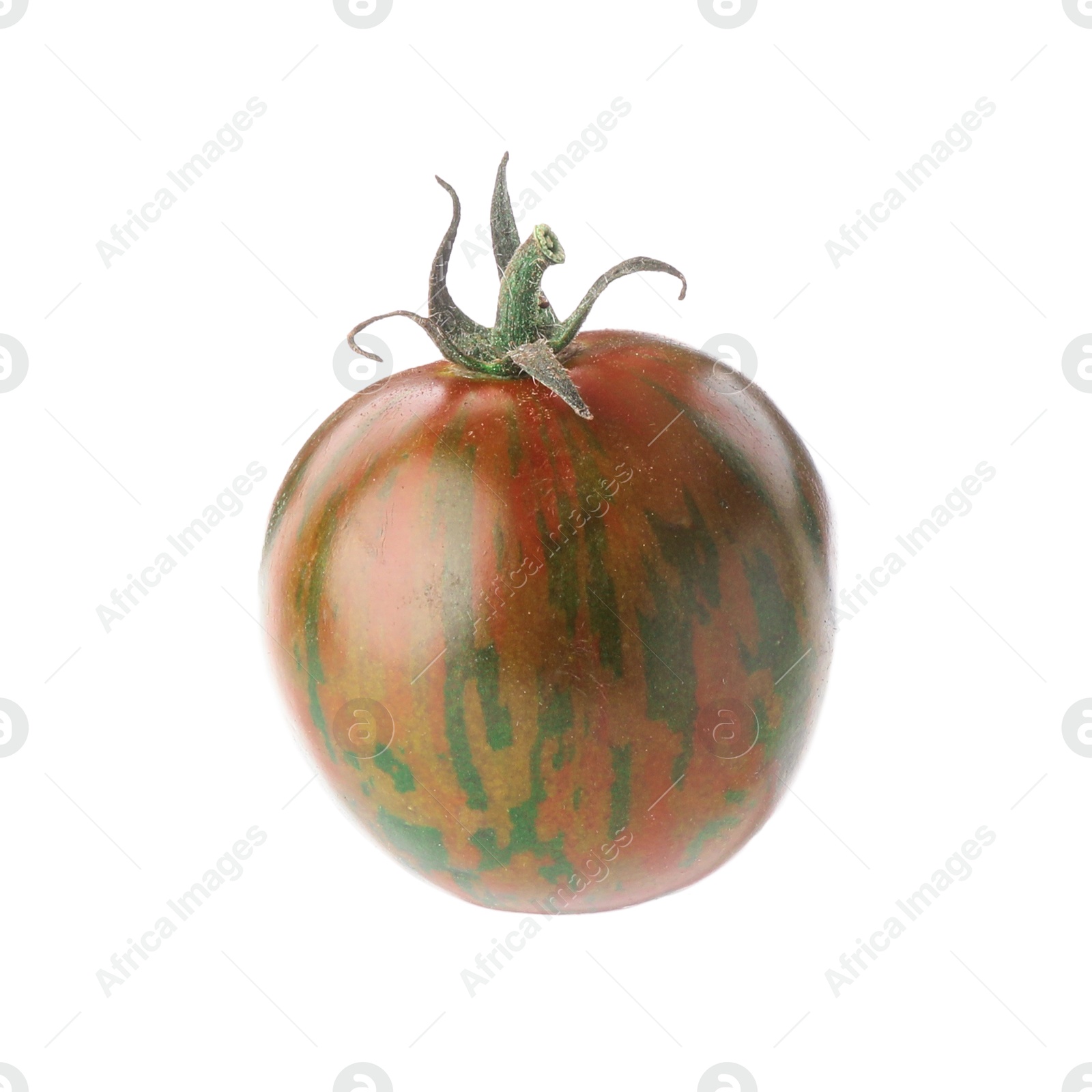 Photo of One fresh ripe tomato isolated on white