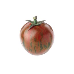 Photo of One fresh ripe tomato isolated on white