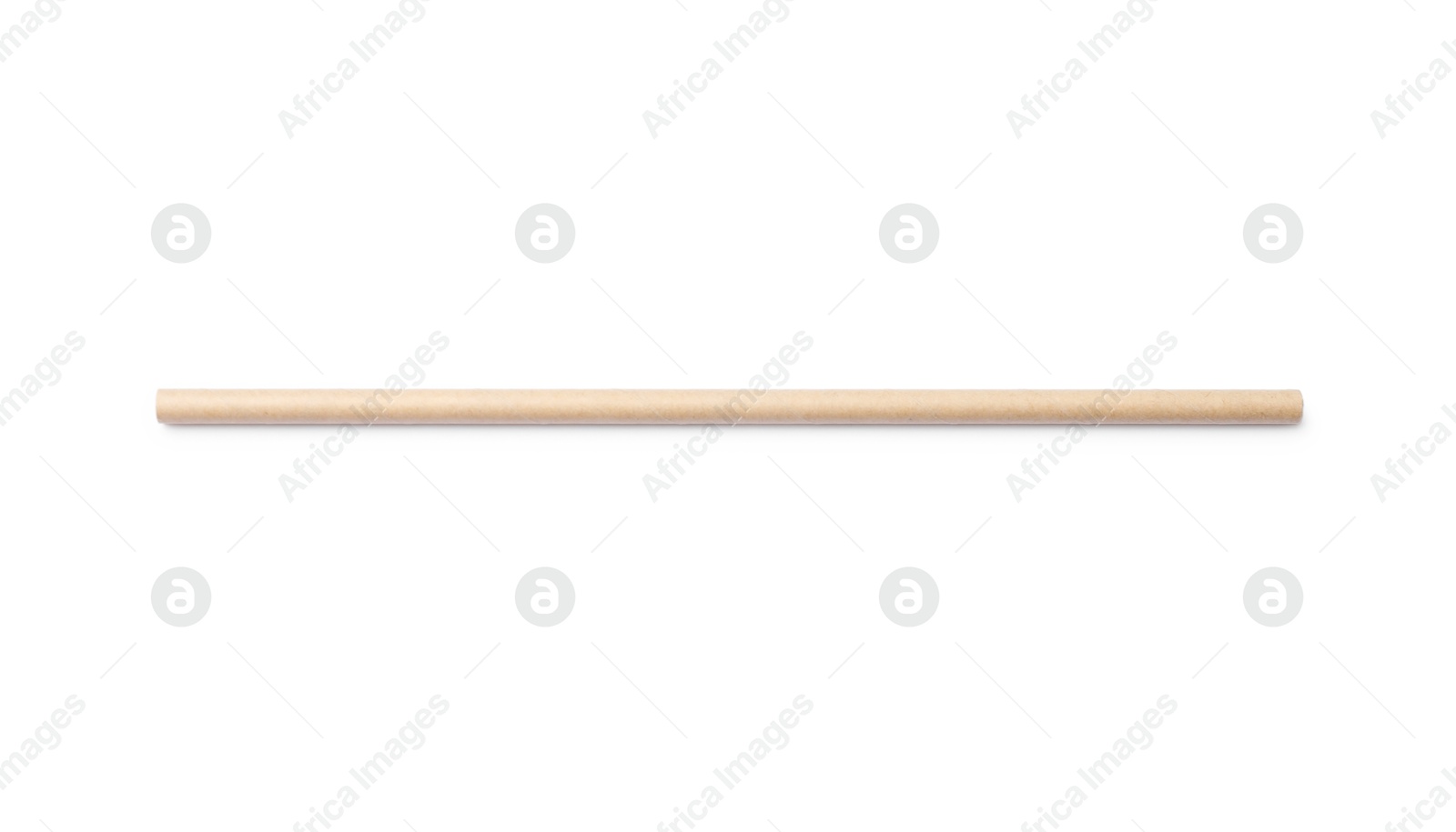 Photo of Organic bamboo drinking straw isolated on white, top view