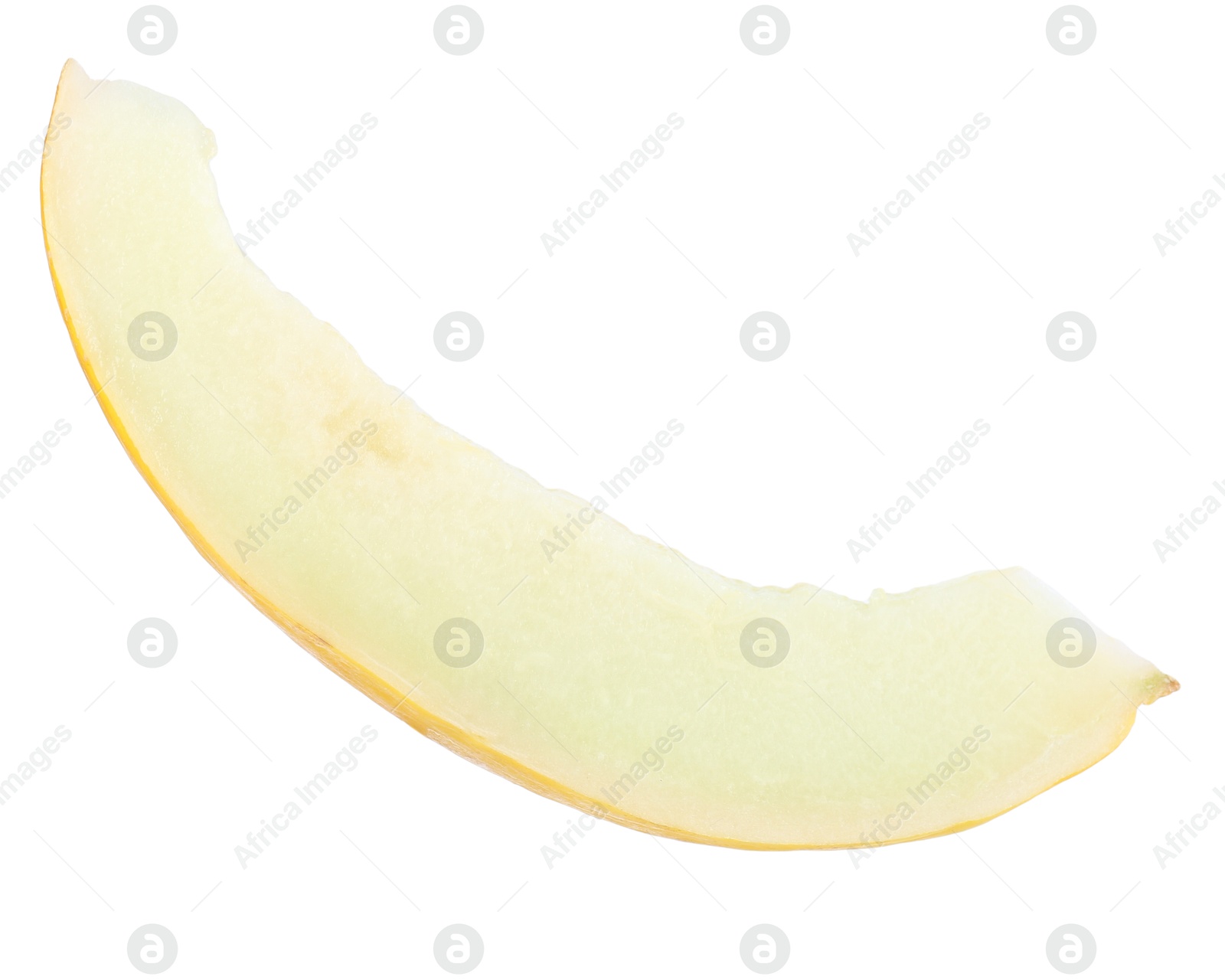 Photo of Slice of ripe melon isolated on white