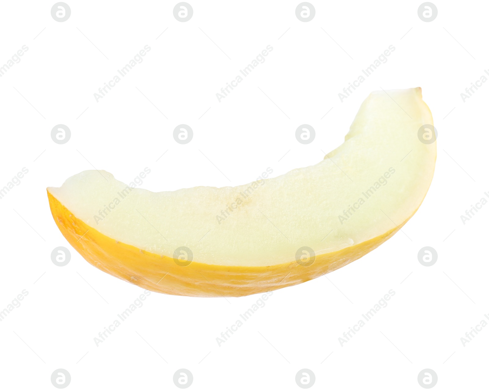 Photo of Slice of ripe melon isolated on white