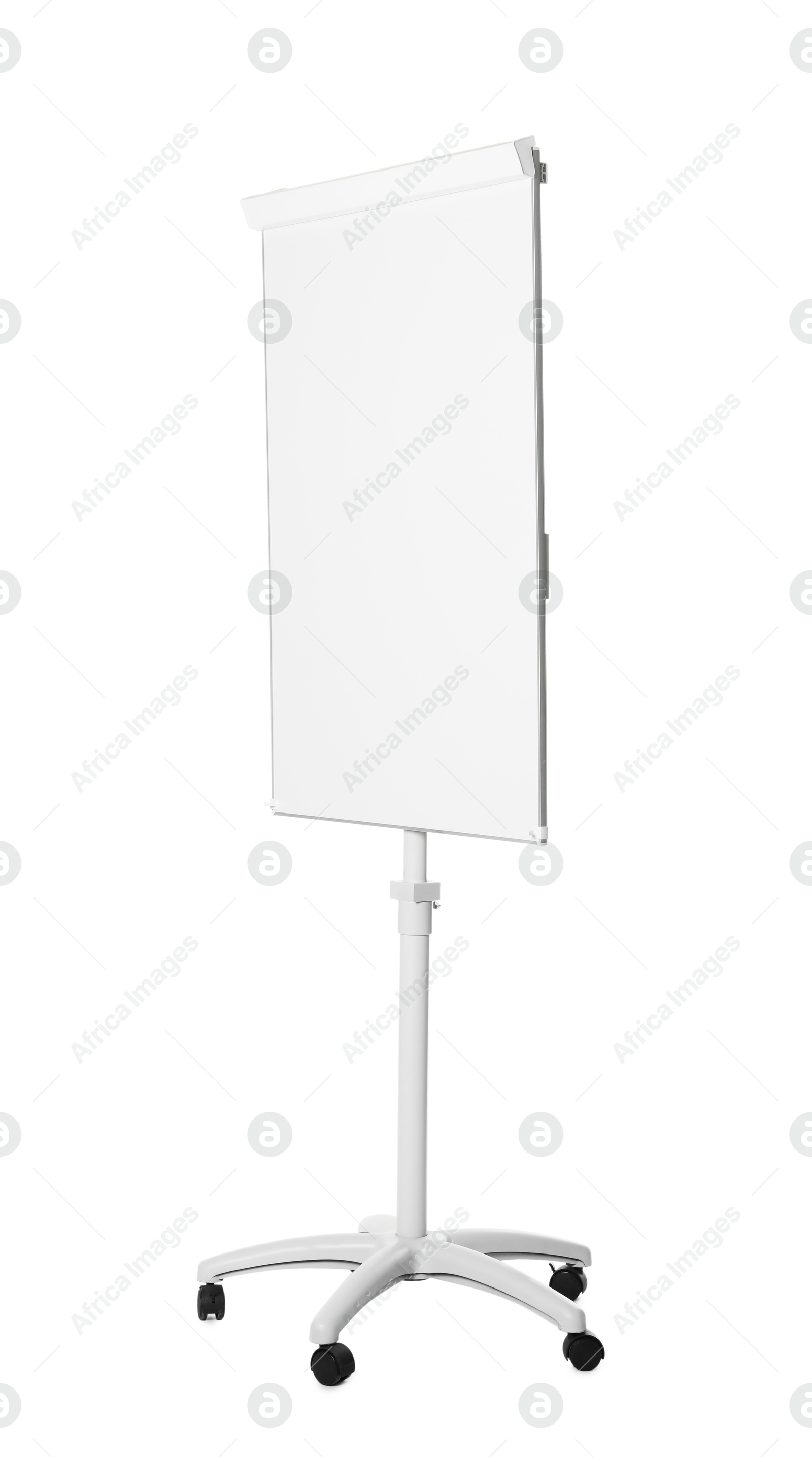 Photo of Flip chart on white background. Mockup for design