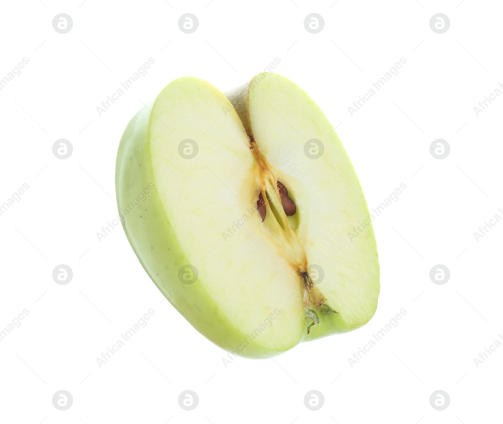 Photo of Half of fresh apple isolated on white