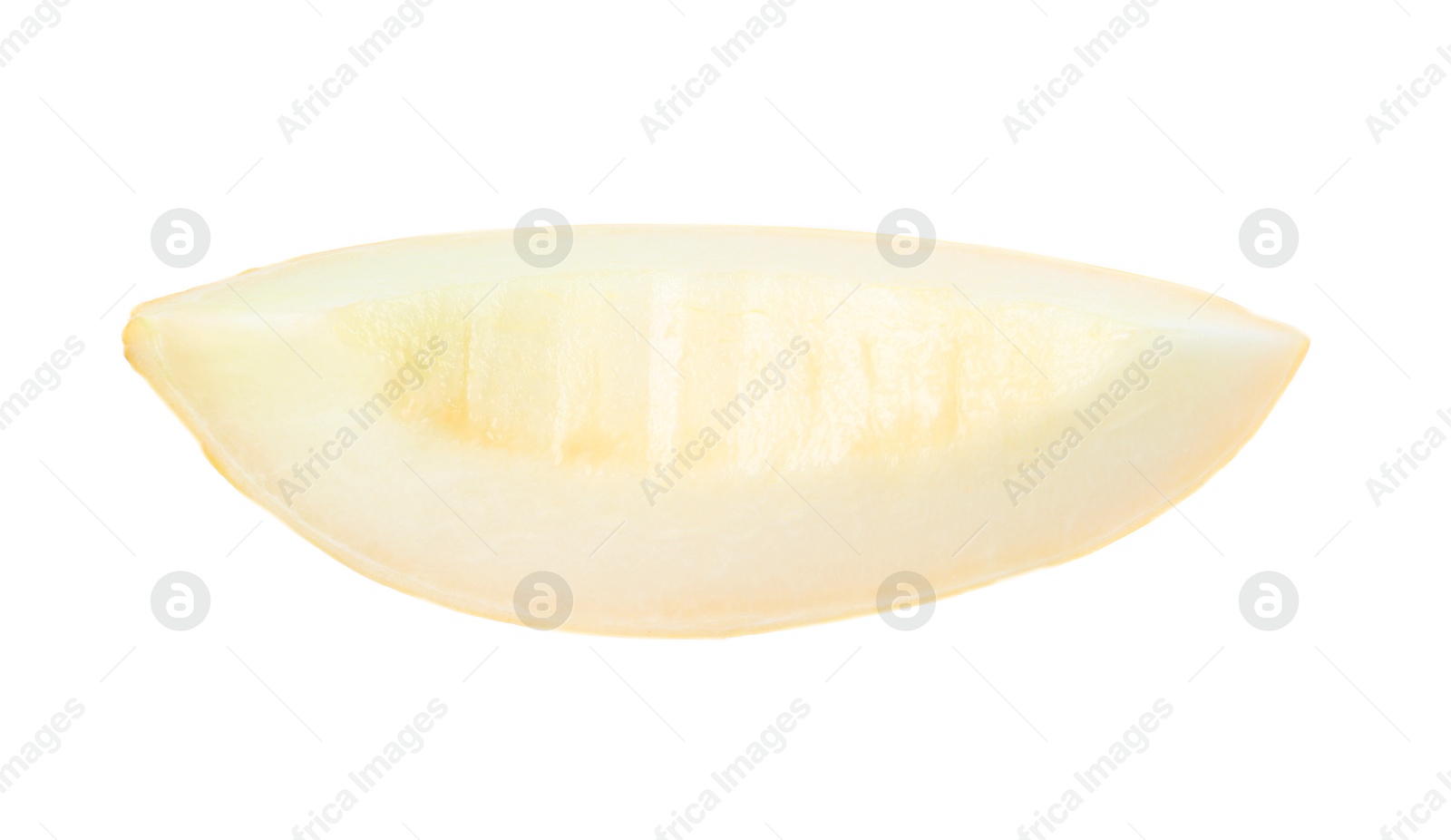 Photo of Slice of ripe melon isolated on white