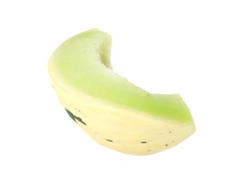 Photo of Slice of fresh honeydew melon isolated on white