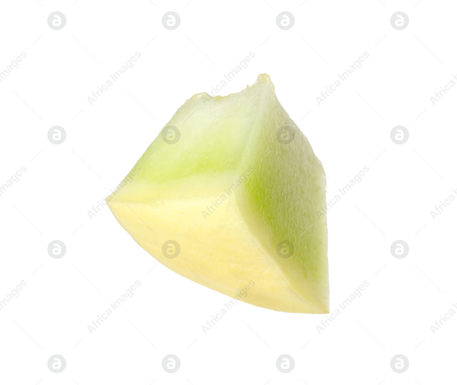 Photo of Piece of fresh honeydew melon isolated on white