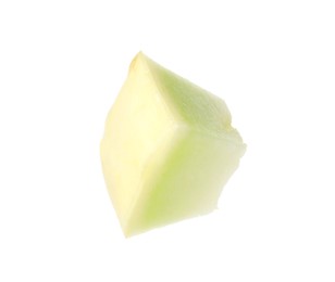 Photo of Piece of fresh honeydew melon isolated on white