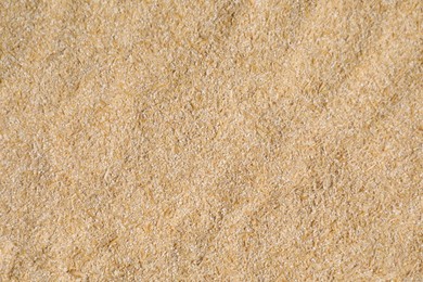 Photo of Pile of oat bran as background, top view