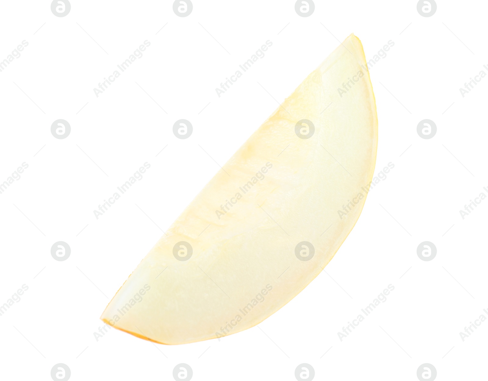 Photo of Slice of ripe melon isolated on white